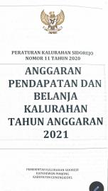 Perkal APBKAL Sidorejo Tahun Anggaran 2021