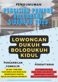 Pengumuman Penjaringan dan Penyaringan Calon Dukuh Bolodukuh Kidul Tahun 2023