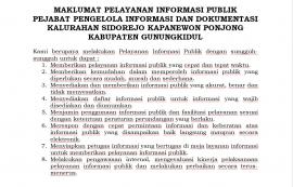 MAKLUMAT PELAYANAN INFORMASI PUBLIK