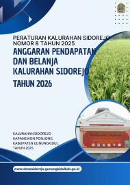 ANGGARAN PENDAPATAN DAN BELANJA KALURAHAN SIDOREJO TAHUN 2026