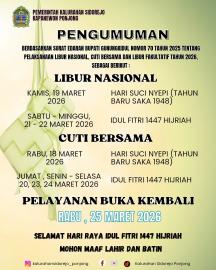 PENGUMUMAN LIBUR NYEPI DAN IDUL FITRI TAHUN 2026