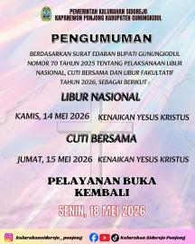 Pengumuman Libur dan Cuti Bersama Kenaikan Yesus Kristus Tahun 2026